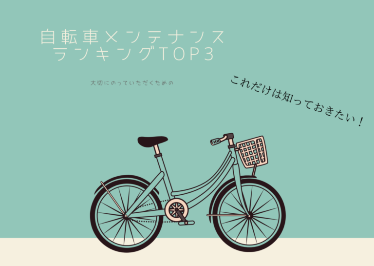 ティールとクリーム色 自転車 フランス風ポストカード